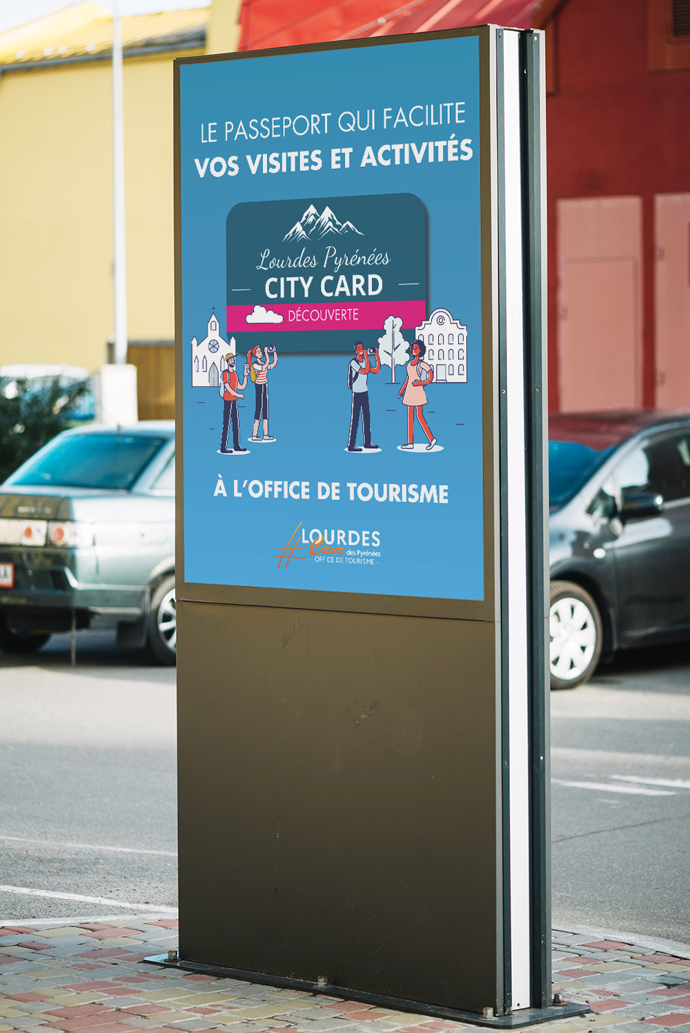 Promotion sur 2m² dans la ville, mockup - Communication d'un produit